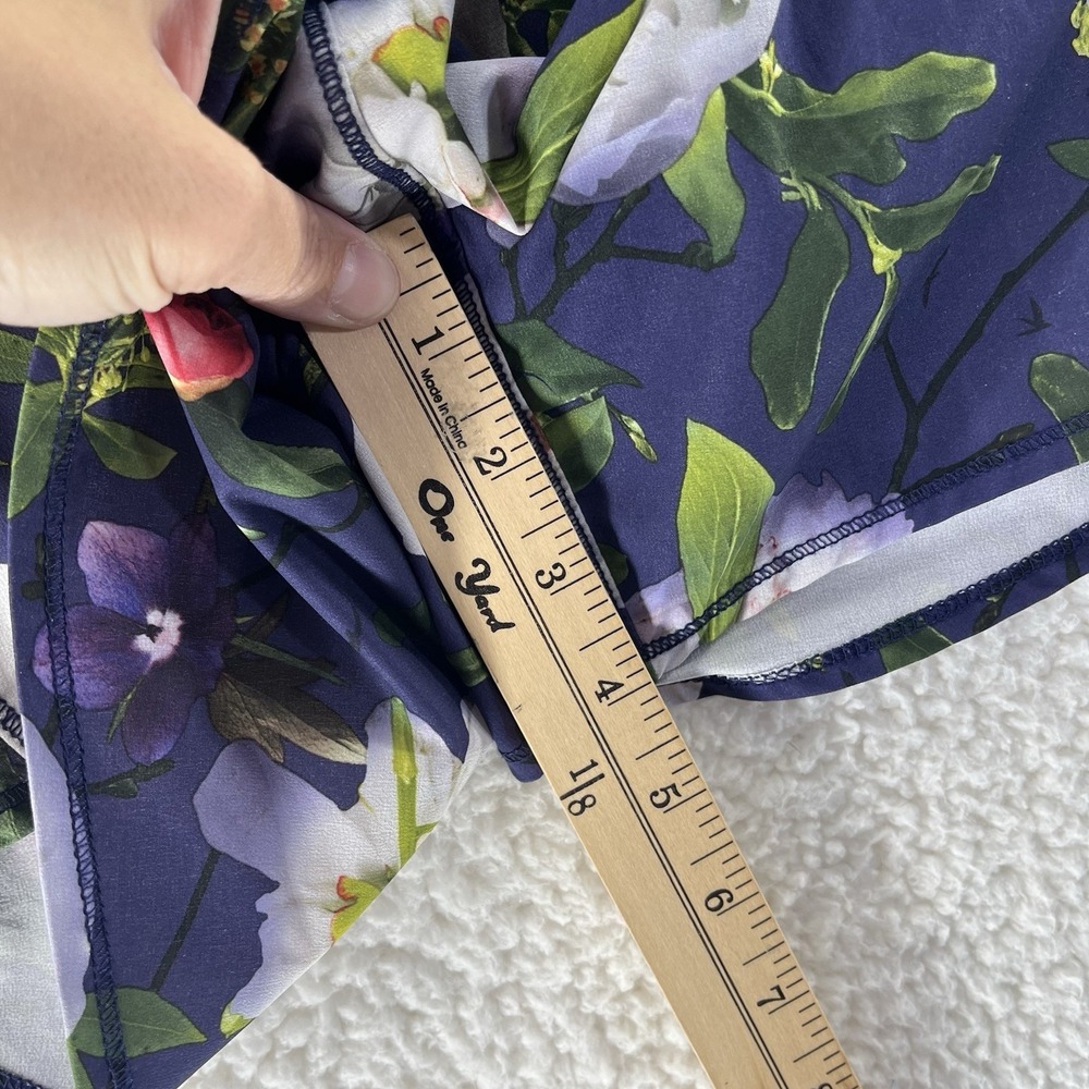 Oiselle Roga Shorts Women's Size 8 Blue Peony Casual Active Gym Workout Lined - Picture 5 of 10